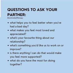 Questions To Ask Your Partner, Open Questions