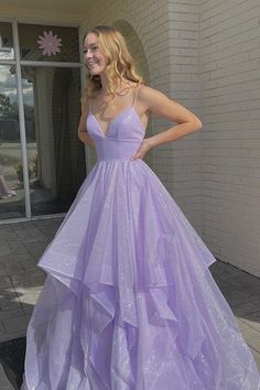 Purple Ball Gown, Lilac Prom Dresses, Purple Evening Dress, Backless Evening Dress, Stunning Prom Dresses, Tulle Evening Dress, 파티 드레스, Purple Prom Dress, Tulle Ball Gown