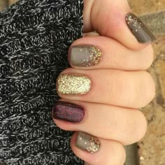 Nail Colors Winter, Short Nail, Beautiful Nail Designs, Fall Nail Designs, Love Nails, Holiday Nails