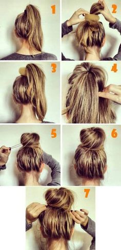 33 Most Popular Step By Step Hairstyle Tutorials Stylish Braids, Sanggul Modern, Sock Bun, Heat Waves, Hair Bun Tutorial, Messy Bun Hairstyles, Hair Tutorials, Great Hair, Messy Hairstyles