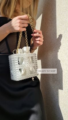 This luxury designer bags made are using crystal sparkle beads. The process is 100% HANDMADE. SIZE: Heigh 12.5cm (4.92 inches) Length 12.5cm (4 92 inches) Width 8cm (3.14 inches) With every pearl bag you'll get Gift🎁 More bags: https://www.etsy.com/shop/VitakaJewelry?ref=seller-platform-mcnav§ion_id=29560344 Please be aware that some countries impose customs fees and taxes for packages that enter your country.  These fees are kept by your government and outside of your purchase with me. *If you are running out of time, use FAST DELIVERY. Go👇🏼https://www.etsy.com/listing/1091613496/fast-shipping?ref=shop_home_active_2&frs=1 and add this item to the cart ☝🏻 Luxury Designer Bags, Running Out Of Time, Out Of Time, Pearl Bag, Satin Bags, Purse Vintage, Bride Gift, Vintage Bride, Designer Bag