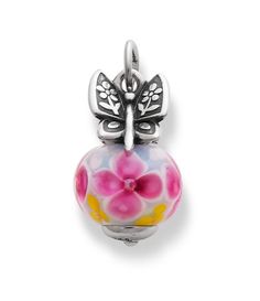 Imagination, creativity, and meaningful design all come together for the creation of Avery Art Glass Charms. The mariposa finial complements the colorful floral bead it adorns. Subtle differences in the patterns, shapes, and sizes may occur and add to the uniqueness of the design. From James Avery, the Mariposa Finial with Pink Blossom charm features:sterling silverapprox. 0.75" lengthMade in USA. Due to th James Avery Bracelet, James Avery Charms, Green Charms, James Avery Jewelry, Unique Jewelry Gifts, James Avery, Pink Blossom, Love Charms, Gifts For Your Girlfriend