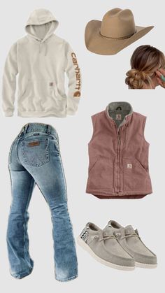 Haven’t posted in a while sorry🤓🧑‍🦰 Country Girl Style Outfits, Farm Clothes, Western Style Outfits, Country Girls Outfits, Rodeo Fashion, Hunting Clothes