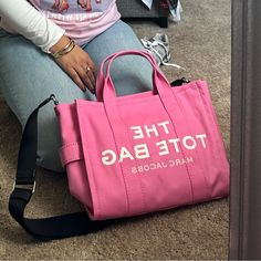 Worn For A Couple Of Hours One Day. Marc Jacobs Handbag Pink, Marc Jacobs Pink Purse, Mark Jacobs Tote Bag Pink, Mark Jacobs Bucket Bag, Pink Tote Bag Marc Jacobs, Marc Jacobs Purse Outfit, Pink Medium Bag For Daily Use, Medium Pink Bag For Daily Use, Pink Marc Jacobs Tote Bag