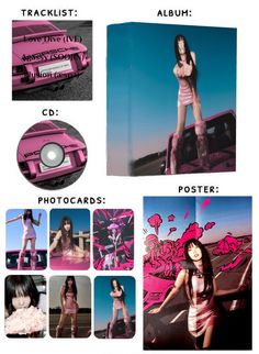 I Am Ive Album Cover, Business Idea, Album Covers, Cover Design, Photo Cards, Cd, Pink, Quick Saves