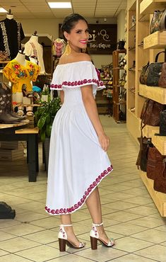 Mexican Asymmetrical Dress. Size S 2X. Floral Embroidered Dress. Traditional Mexican Dress. Artisanal Mexican Party Dress. Latina Style. - Etsy Traditional One-shoulder Embroidered Dress, One-shoulder Embroidered Fitted Dress, Traditional One-shoulder Party Dress, Traditional One Shoulder Party Dress, Off-shoulder Fitted Festival Dress, Fitted Off-shoulder Festival Dress, Traditional Embroidered A-line Dress, White Bohemian Embroidered Party Dress, Traditional White Midi Dress For Summer