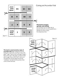 the instructions for how to make an accordion foldable box with pictures and text on it