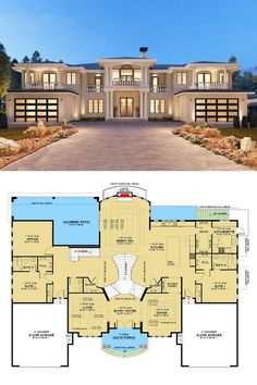 the floor plan for this luxury home