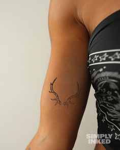 Simply Inked Temporary Tattoos are a quick, painless, and cost-effective way to test any tattoo ideas or just rock a new look for a little bit. The tattoos last around a week and look completely real. Choose from hundreds of pre-made designs or create your own! Size: 2.5 in x 4 in Antlers Tattoo, Deer Antler Tattoo, Niece Tattoo, Antler Tattoos, Antler Tattoo, Cute Tattoos With Meaning, Any Tattoo, Small Tattoo Placement, Cowgirl Tattoos