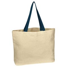 Made Of 8 Oz. Cotton Canvas, 20" Handles. Spot Clean/Air Dry. Custom Natural Cotton Canvas Tote Bag in Navy | Totes | Grocery Totes Wedding Tote Bag, Promotional Bags, Grocery Tote Bag, Wedding Tote, Green Tote, Red Tote, Grocery Tote, Black Tote, Personalize Bag