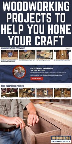 woodworking projects to help you hone your craft poster with instructions on how to use them