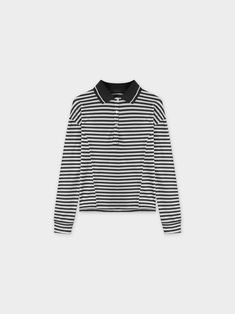 The Striped Collar Tee-Black/White, adds a touch of sophistication to any outfit. With its sleek and clean design, this tee is a versatile addition to your wardrobe. Striped Tops With Ribbed Collar For Work, Striped Top With Ribbed Collar For Work, Black Tops With Striped Collar For Workwear, Black Top With Striped Collar For Work, Streetwear Top With Striped Collar, Classic White Tops With Striped Collar, Classic White Top With Striped Collar, Black Top With Ribbed Collar For Spring, White Tops With Striped Collar For Streetwear