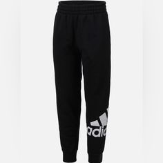 Kids Black Adidas Joggers Adidas Logo On Bottom Of Pants Black Adidas Cotton Sweatpants, Adidas Black Cotton Sweatpants, Black Cotton Adidas Sweatpants, Adidas Joggers, Black Sweatpants, Black White, Adidas Logo, Black Adidas, Kids Bottoms