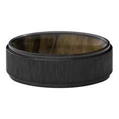 a black and brown wooden bowl on a white background