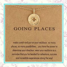 Unique Styles Boutique - New Compass Necklace With Message Wish Card Pendant Is A Bit Smaller Than A Dime About 1/2 Inch. Adjustable 16"-18" Inch. (Have Both Gold & Silver). Very Boho Chic Hippie Gypsy Tribal Bohemian Vintage Indian Travel Navigation Om Yoga Meditation Traveler Milly Artisan Singer Band Gift Fairy Goddess Beautiful Lovely Present Gift Home Poetry American Retro Dogma Girl Studio One Willow & Clay Daniel Lisa Benjamin Ann Rene Sophia Susan Thomas Richard. ** More Designs Go To "B Home Poetry, Fairy Goddess, Free People Necklace, Indian Travel, Compass Jewelry, Black Diamond Pendant, Om Yoga, Wish Card, Antler Necklace