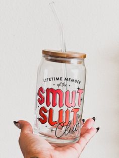 Smut Club Cup Beer Can Glass Cup W/ Bamboo Lid & Straw - Etsy Beer Can Glass Ideas, Booktok Spicy, Beer Can Glass Cup, Personalized Sippy Cup, Etching Ideas, Toddler Sippy Cups, Engraved Yeti, Monogram Tumbler, Engraved Tumbler