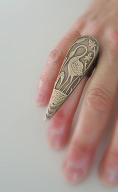 "Vintage Jewelry - Vintage Ring - Art Deco Ring - Statement Ring - Bird Ring - Heron Jewelry - Brass Ring - Adjustable - handmade jewelry This is such an awesome ring! Bold and beautiful Blue Heron Art Deco period design. This large vintage brass stamping is set on a pretty floral band. Can fit on any finger. Great statement ring. Chloe says, \"Wear it and feel fabulous!\" This ring measures 2 3/4\" long. Thanks for visiting Chloe's" Blue Heron Art, Heron Art, Bird Ring, Bird Rings, Brass Band, Ring Art Deco, Deco Ring, Blue Heron, Ring Blue