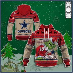 Shipping from the US. Easy 30 day return policy, 100% cotton, Double-needle neck, sleeves and hem; Roomy Unisex Fit. Cowboy Gear, Christmas Cow, Christmas Ugly Sweater, Nfl Dallas Cowboys, Christmas Hoodie, Sweater Style, Grinch Christmas, Ultraviolet Rays, Personalized Hoodies