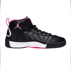 Air Jordan Jordan Jumpman Pro Gs 'Black Pinksicle' - Women| Size 5y Pink Mid-top Jordan Shoes With Boost Midsole, Dynamic Pink High-top Sneakers, Pink Athletic Fit Sneakers For Light Sports, Black Sporty Sneakers With Secure Fit, Sporty Black Sneakers With Secure Fit, Comfortable Black Sporty Sneakers, Jordan Synthetic Shoes With Air Cushioning For Sports, Pink Athletic Sneakers With Boost Midsole, Pink Synthetic Basketball Shoes For Sports