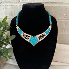 Stunning Statement. Elegant Turquoise Necklace, King Jewelry, Jewelry King, Sterling Necklaces, Womens Jewelry Necklace, Jay, Jewelry Necklaces, Color Blue, Copper