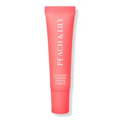 Sheer Peach Collagen Cushion Peptide Lip Balm - PEACH & LILY | Ulta Beauty Peach Lily, Peach And Lily, Peach Fruit, Juicy Lips, Dry Lips, Lip Plumper, Grapeseed Oil, Ulta Beauty, Skincare Routine