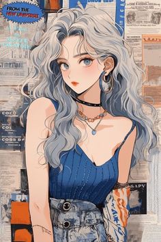 Fashion Designing, Illustration Art Girl, Animation Art Character Design, Girls Illustration, How To Draw Hair