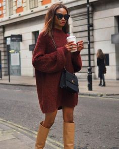 Oversized Sweater Dress, Classic Knitwear, Striped Knitwear, Knitwear Trends, Knitwear Style, Autumn Knitwear, Sweater Dress Oversized, Winter Outfit Inspiration, Chunky Knits Sweater