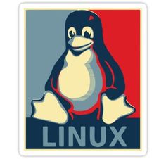 a linux sticker with an image of a penguin