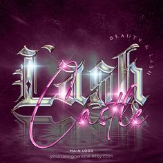 the words beauty and style are displayed on a dark purple background with bright lights around it