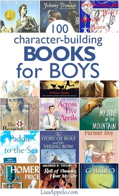 books for boys with the title'100 character - building books for boys '