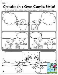 a comic strip with the words create your own comic strip and an image of two animals