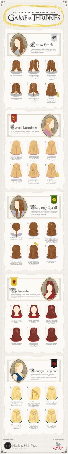 Hairstyles of the Ladies of Game of Thrones http://geekxgirls.com/article.php?ID=1509 Khaleesi Hair, Diy Wedding Hair, Margaery Tyrell, Game Of, Hair Dos, Tron, Diy Hairstyles