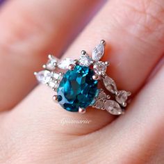 London Blue Topaz Jewelry, Blue Topaz Ring Silver, London Blue Topaz Engagement Ring, London Blue Topaz Engagement Rings, Bird Brain, Blue Topaz Engagement Ring, Topaz Engagement Ring, Magical Jewelry