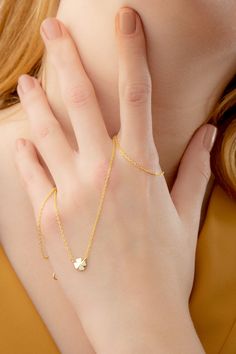 14k 18k Solid Gold Four Leaf Clover Necklace, Dainty Gold 4 Leaf Clover Necklace, Four Leaf Clover Shamrock Pendant Necklace Gift For Her, St Patricks Day FEATURES * Solid Gold (real gold, not gold plated or gold filled material) * Gold Karat: 10K (417) - 14K (585) - 18K (750) (optional) * Pendant Height: 0.28 Inches (0.70 cm) * Pendant Width: 0.28 Inches (0.70 cm) * Available Gold Color: Yellow gold, rose gold and white gold (optional) Wholesale requests are welcome. Our gold necklaces are perf Four Leaf Clover Necklace Gold, Yellow Gold Jewelry With Delicate Chain And Flower Pendant, Yellow Gold Flower Pendant Jewelry With Delicate Chain, Yellow Gold Flower Pendant Jewelry With Adjustable Chain, Fine Jewelry With Flower Pendant And Adjustable Chain, Delicate Pendant Jewelry With Cable Chain, Fine Jewelry Flower Pendant With Adjustable Chain, Dainty Cable Chain Jewelry As Gift For Her, Dainty Cable Chain Jewelry Gift For Her