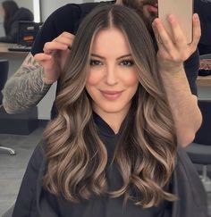 Brunette Hair With Highlights, Brunette Balayage Hair, Hair Done, Brown Hair Balayage, Light Hair Color