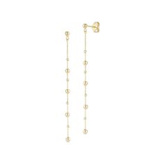 Shine bright thanks to the stunning style of these LUMINOR GOLD 14k Gold Beaded Drop Earrings. Click on this JEWELRY & WATCHES GUIDE to learn about fit, styles, materials and more! Shine bright thanks to the stunning style of these LUMINOR GOLD 14k Gold Beaded Drop Earrings. Click on this JEWELRY & WATCHES GUIDE to learn about fit, styles, materials and more! FEATURES 2.95 in. drop length Backings: post Nickel free Metal: 14k gold Plating: 14k gold Finish: polished Packaging: velvety pouch Impor Yellow Gold Round Beads Earrings, Gold Jewelry With Dangling Beads For Anniversary, Elegant Dangle Earrings With Polished Beads, Anniversary Gold Jewelry With Dangling Beads, Gold Earrings With Polished Round Beads, 14k Yellow Gold Round Bead Earrings, Elegant Gold Earrings With Polished Beads, 14k Yellow Gold Earrings With Round Beads, Elegant Yellow Gold Jewelry With Dangling Beads