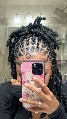 Loc Styles Female, First Day Of School Loc Styles, Loc Styles For Medium Length Hair, Mid Length Loc Styles For Women, Back To School Loc Styles, Female Locs Hairstyles, Cute Dreads Hairstyles Black Women, Back To School Hairstyles Locs, Dread Hairstyles Women