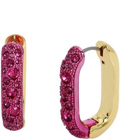 From Kurt Geiger London&#x2C; these earrings feature:Hoop earringsBrass/glass crystal/titanium Hinge closureApprox. 0.9" L x 0.2" W x 0.4" diameter Includes Kurt Geiger London signature jewelry pouchImported. Oval Hoop Earrings, Signature Jewelry, Rhinestone Jewelry, Accessories Jewelry Earrings, Kurt Geiger, Slingback Pump, Glass Crystal, Dillard's, Jewelry Pouch