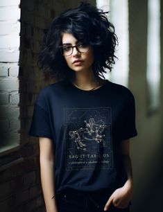 Get 10% off your first order: join.lucidamystica.com Dark academia Sagittarius zodiac sign shirt on super-soft, modern fit unisex tshirt. Elegant vintage dictionary style easily brings the academia aesthetic to your everyday wardrobe.  Perfect for yourself or as a gift for your favorite Sagittarius! Plus sizes available for a roomy fit. Size up for an oversized aesthetic look, size chart found in images. Comes in 4 colorways: Dark Olive, Black, Natural and Navy + Printed on Bella + Canvas 3001 u Plus Size Alternative, Sagittarius Astrology, Oversized Aesthetic, Sagittarius Zodiac Sign, Astrology Shirt, Alternative Aesthetic, Zodiac Shirts, Dark Academia Clothes, Academia Clothes