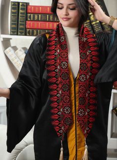 Professional Design: The Ramallah Graduation Stole is a professional, understated symbol of achievement, crafted from high-quality fabric with subtle, elegant embroidery. This stole combines sophistication with cultural significance, making it a perfect accessory for your graduation ceremony. Cultural Significance: Reflecting the rich cultural heritage of the Ramallah region, this stole is ideal for graduates who wish to honor their accomplishments and cultural background. Wear it with pride to Elegant Symbol, Cultural Background, Graduation Stole, Elegant Embroidery, Graduation Ceremony, Professional Design, Cultural Heritage, Quality Fabric, Vision Board