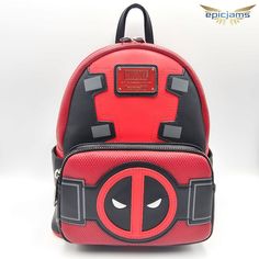 Loungefly Marvel 2020 Deadpool Cosplay Mini Backpack Brand New With Tags Size: Aprox. 10" X 9" X 4" Release Year 2020 Themed Black Backpack For Everyday Use, Red Themed Standard Backpack, Red Themed Backpack Bag, Themed Cosplay Backpack, Themed Red Travel Backpack, Themed Red School Bag, Themed Red Backpack, Themed Red Travel Bag, Deadpool Belt