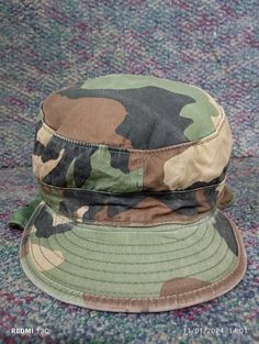 Vintage US Military Camo Hats  Made in USA Multicolor size 7 5/8  Preowned condition  .No Return .No Refund Please read description and check out pictures before purchase SHIPPING  - We ship useREGULAR shipping - ready to ship in 1-5 working days - Delivery within 15-20 working days - with tracking number ** Please leave your phone number , as the shipping company always need your phone number to help delivering Thank You.. Military Camouflage Bucket Hat, Military Style Camouflage Bucket Hat, Casual Camouflage Flat Cap, Military Style Camouflage Flat Cap, Military Camouflage Hat With Curved Brim, Military Camouflage Cap, Military Style Camouflage Cap, Military Style Camouflage Visor Hats, Camo Hats