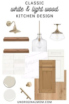 the classic white and light wood kitchen design is featured in this post - it - yourself guide