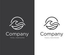 the logo for a company with waves