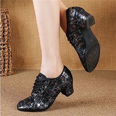 Category:Modern Dance Shoes,Line Dance,Latin Dance Shoes; Upper Materials:PU Leather; Heel Type:Low Heel; Gender:Women's; Style:Fashion,Split Sole,Party / Evening,Professional,Heel; Outsole Materials:Rubber; Occasion:Stage,Performance,Training,Party,Practice,Professional; Listing Date:11/27/2023; Size chart date source:Provided by Supplier. Elegant Dance Shoes For Dance Class, Elegant Fitted Dance Shoes For Dance Class, Fitted Heels For Dance Class, Fitted Dance Shoes With Almond Toe For Summer, Summer Dance Shoes With Round Toe, Low Heel Dance Heels, Fitted Round Toe Heels For Dance Class, Fitted Pointed Toe Heels For Dance, Elegant Fitted Lace-up Dance Shoes