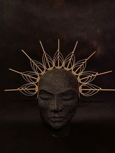 Halo Gold Crown Halo Sunburst Headpiece Gold Tiara - Etsy Sunburst Headpiece, Crown Male, Gold Halo Crown, Crown Halo, Angel Halo, Effects Makeup, Halo Crown, Gold Headpiece