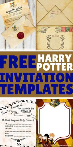 harry potter birthday party with free printables, envelopes and other items to make it