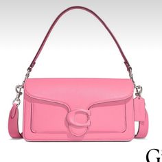 Brand New With Tags Comes With Dust Bag And Crossbody Strap And Shoulder Straps Formal Pink Flap Bag, Chic Pink Flap Bag, Coach Pink Bag, Pink Coach Bag, Coach Tabby 26, Coach Tabby, Polished Pebble, Girly Bags, Bags Coach