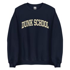 "A quintessential collegiate crewneck. An off-white arched typeface design with a vintage print effect. A warm and classic wardrobe staple. This item is MADE-TO-ORDER upon order placement. All sales final. Please see delivery estimates below. * 50% cotton, 50% polyester * Pre-shrunk * Classic fit * 1x1 athletic rib knit collar with spandex * Air-jet spun yarn with a soft feel and reduced pilling * Double-needle stitched collar, shoulders, armholes, cuffs, and hem * Gildan 18000 crewneck CARE: WA Forks Washington, Emo Kid, College Sweatshirt, Classic Wardrobe Staples, Typeface Design, Online School, Business School, School College, Fitted Sweater