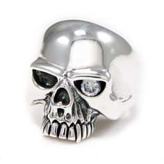 Skull/925 Sterling Silver Ring/White Stone Eye/Skull Ring/Biker Jewelry/Gothic Ring/Silver Biker Rin Rocker Rings, Harley Davidson Jewelry, Biker Rings Mens, Gothic Ring, Jewelry Gothic, Biker Jewelry, Biker Rings, Sterling Silver Mens Rings, Gothic Rings